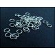 50x silberfarben Biegering 5mm x 0,6mm rund Bindering - Schmuckzubehör Biegering