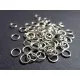 Silberfarbene Biegeringe 6mm x 1mm Stärke rund Bindering - Schmuckzubehör Biegering - Leisure-Beads DIY