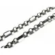 1x Gunmetal Halskette ca. 71cm 6x3x1mm Eisen Gliederkette in metallschwarze mit Karabinerhaken - gunmetal Schmuckzubehör - Leisure-Beads DIY