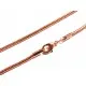 1x rose goldfarben Halskette ca. 80cm rosegoldfarben Schlangenkette mit Karabinerhaken - rosegoldfarben Schmuckzubehör - Leisure-Beads DIY