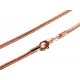 1x rosegoldfarbene Halskette 80cm rosegoldfarben Schlangenkette mit Karabinerhaken - Schmuckzubehör