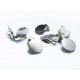6 Stück / 3 Paar silber Ohrclips ca. 20x15mm silberfarbene Ohrclips zum Bekleben - Schmuckzubehör zum Ohrclips selbermachen