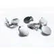 6 Stück / 3 Paar silber Ohrclips ca. 20x15mm silberfarbene Ohrclips zum Bekleben - Schmuckzubehör zum Ohrclips selbermachen - Leisure-Beads DIY
