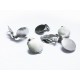 6 Stück / 3 Paar silberfarben Ohrclips 20x15mm silberfarbene Ohrclips zum Bekleben - Schmuckzubehör zum Ohrclips selbermachen