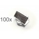 100x Bandklemme 10mm hellsilber platinfarben - Schmuckzubehör