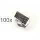100x Bandklemme 10mm hellsilber platinfarben - Schmuckzubehör - Leisure-Beads DIY