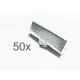 50x hellsilber Bandklemme 20mm platinfarben - Schmuckzubehör - Leisure-Beads DIY