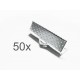 50x hellsilberfarbene Bandklemme 20mm Bandverbinder - Schmuckzubehör