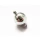 1x großer silber Magnetverschluss 16x10mm kugelförmiger Magnetverschluss - Schmuckzubehör Magnetverschluss - Leisure-Beads DIY