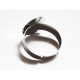 5x Rohling für Fingerring 19mm zum Bekleben silberfarben - Schmuckzubehör für Fingerringe