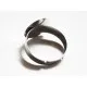 5x Rohling für Fingerring 19mm zum Bekleben silberfarben - Schmuckzubehör für Fingerringe - Leisure-Beads DIY