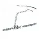1x geflochtene silber Halskette ca. 52cm x 2,7mm mit Verlängerungskettchen und Karabinerhaken - Schmuckzubehör - Leisure-Beads DIY