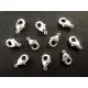 10x Karabinerhaken platinfarben glatt 10 mm - Leisure-Beads DIY
