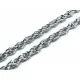 1x geflochtene silber Halskette ca. 52cm x 2,7mm mit Verlängerungskettchen und Karabinerhaken - Schmuckzubehör - Leisure-Beads DIY