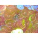 23g transparente orangerose holo Pailletten 5mm runde flache Pailletten - Bastelbedarf