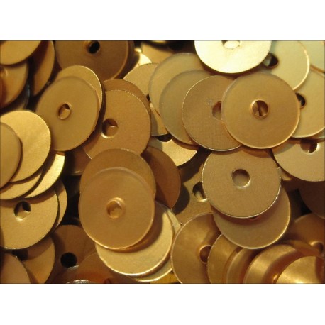 Leisure-Beads - 23g matt goldfarben Pailletten 5mm runde flache Pailletten - Bastelbedarf