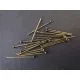 30 bronze Nietstifte 35mm bronzefarbener Schmuckdraht mit Kopf - bronze Schmuckzubehör - Leisure-Beads DIY