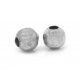 10x glatte Metallperlen 4mm silberfarben Mini Kugel Spacer - Schmuckzubehör Metallperlen