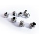 8x silber Acryl Perlen 8mm Rosenform Grosslochperle - Acryl Schmuckzubehör