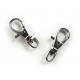 2x Karabinerhaken silberfarben glatt 23 mm