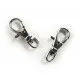 2x Karabinerhaken silberfarben glatt 23 mm - Leisure-Beads DIY