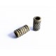 2x Tube Metallperlen bronze 11x6mm bronze Grosslochperle Spacer - bronze Schmuckzubehör Metallperle
