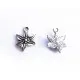 1x silber Edelweiss Anhänger ca. 16x13x3mm silberfarbener Schmuckanhänger - Schmuckzubehör - Leisure-Beads DIY
