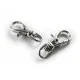 2 silberfarbene große Karabinerhaken glatt 23 mm - Leisure-Beads DIY