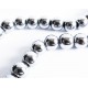 5x silberfarbene Hämatit Perle 8mm - Schmuckzubehör