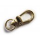 1x Karabinerhaken gross goldfarben messingfarben 44x18mm - Schmuckzubehör