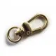 1x Karabinerhaken gross goldfarben messingfarben 44x18mm - Schmuckzubehör - Leisure-Beads DIY