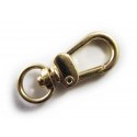 1x goldfarben Karabinerhaken 44x18mm vintage halbmatt Verschluss - Schmuckzubehör