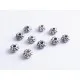 10x 4x2mm Metallperlen silberfarben Spacer Miniperlen - Schmuckzubehör Metallperle - Leisure-Beads DIY