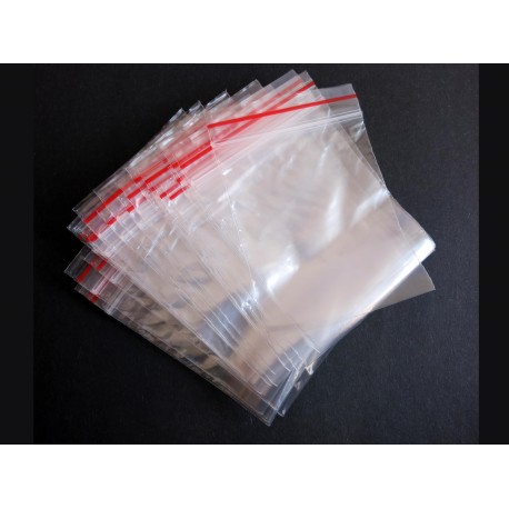 Leisure-Beads - 100 Kunststoffbeutel 70x50mm wieder verschließbar transparent Schmuck Verpackung - Schmuckzubehör