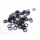 50x schwarzer Biegering 5mm Stärke 0,7mm aus Eisen - Schmuckzubehör