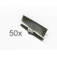 50x silber Bandklemme 20mm silberfarben - Schmuckzubehör
