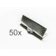 50x silberfarbene Bandklemme 20mm Bandverbinder - Schmuckzubehör