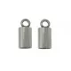 Endkappe 9x4mm aus Edelstahl zum Einkleben silberfarben Einklebkäppchen - Schmuckzubehör Endkappe - Leisure-Beads DIY