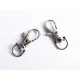 2x Karabinerhaken silberfarben glatt 35mm silber Karabiner - Schmuckzubehör - Leisure-Beads DIY