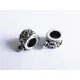 2x Tube Kettenverbinder Lederband 12x9mm Großloch Kettenverteiler silberfarben - Schmuckzubehör - Leisure-Beads DIY