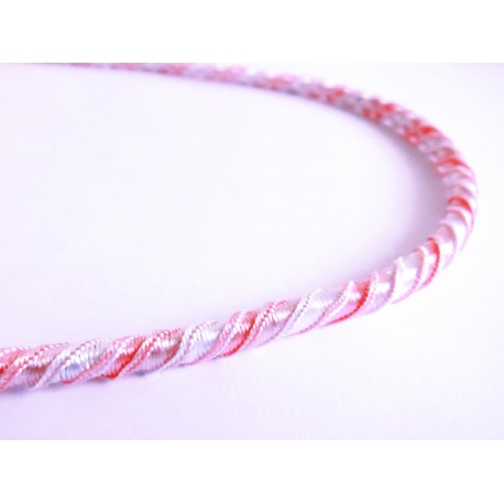 Leisure-Beads - 1m elastische rosa Kordel 6mm rosa Schmuckband mit seidigem Glanz - Schmuckzubehör Kordel für Halsband