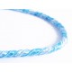 1m elastische hellblaue Kordel 6mm hellblaues Schmuckband mit seidigem Glanz - Schmuckzubehör Kordel für Halsband
