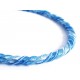 1m elastische blaue Kordel 6mm blaues Schmuckband mit seidigem Glanz - Schmuckzubehör Kordel für Halsband