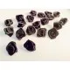 10x schwarze Satinrose 15x7mm zum Bekleben Scrapbooking - Bastelbedarf Schmuckzubehör - Leisure-Beads DIY