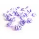 10x flieder Satinrose 15x7mm zum Bekleben Scrapbooking - Bastelbedarf Schmuckzubehör - Leisure-Beads DIY