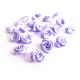 10x flieder Satinrose 15x7mm zum Bekleben Scrapbooking - Bastelbedarf Schmuckzubehör