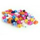 20x bunte Rosen Perlen 13x10mm aus Polymer Clay im bunten Fimoton Perlenmix - Polymer Clay Schmuckzubehör