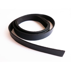 Leisure-Beads - 95cm synthetisches schwarzes Lederband 10mm x 1,5mm Kunstlederband - Schmuckzubehör