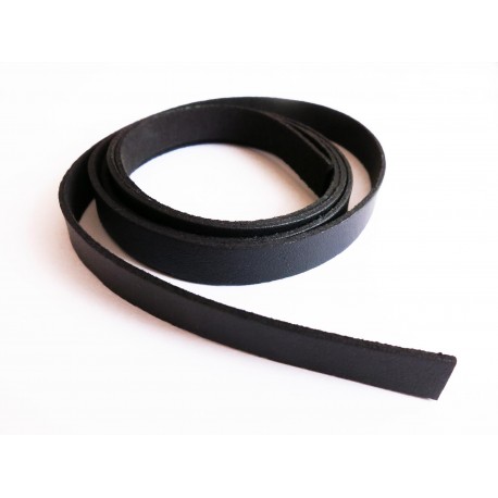 Leisure-Beads - 95cm synthetisches schwarzes Lederband 10mm x 1,5mm schwarzes Kunstlederband - Schmuckzubehör