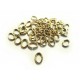 50 goldfarbene Biegeringe 8x5mm oval und stabil Binderinge - Schmuckzubehör